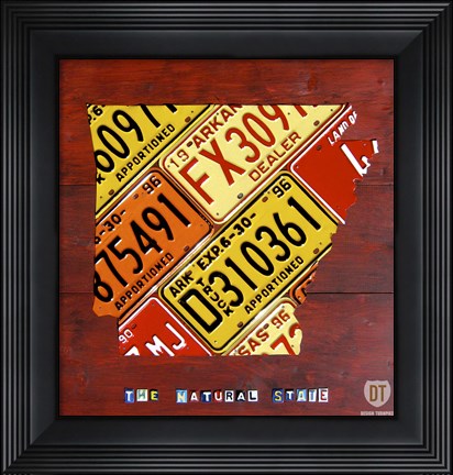 Framed Arkansas Map Print