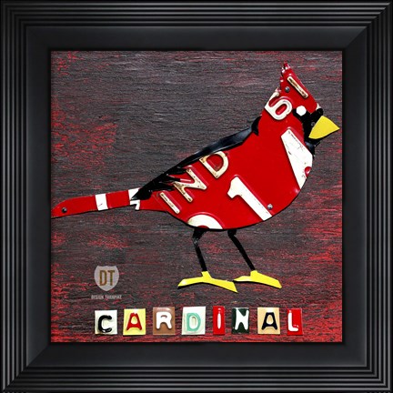 Framed Indiana Cardinal Print