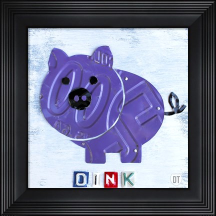 Framed Oink The Pig Print
