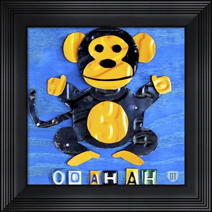 Framed Oo Ah Ah The Monkey Print