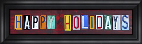 Framed Happy Holidays Print