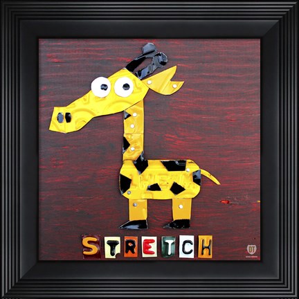 Framed Stretch The Giraffe Print