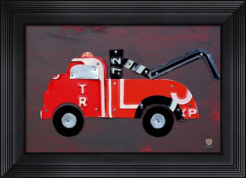 Framed Tow Truck Print