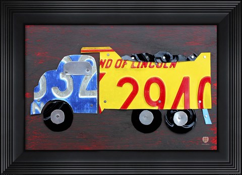 Framed Dump Truck Print