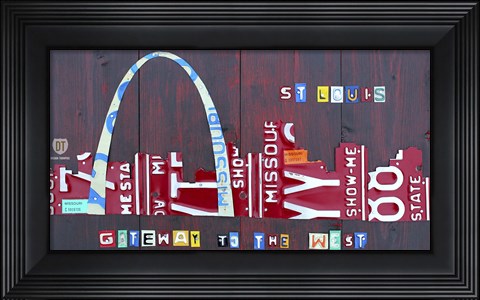 Framed St. Louis Skyline Print