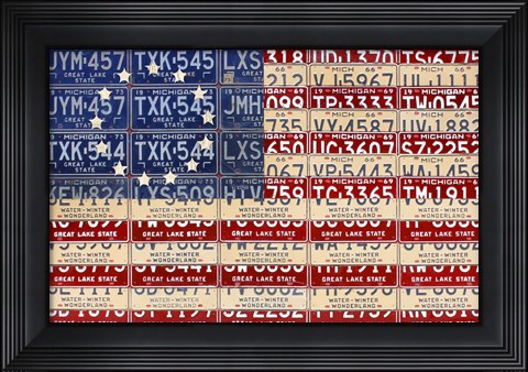 Framed Betsy Ross Flag Print