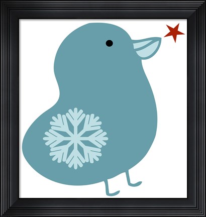 Framed Snowflake Bird Print