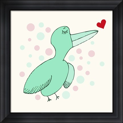 Framed Dreamy Love Bird Print