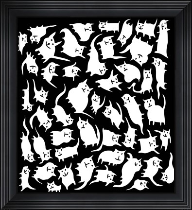 Framed Crazy Cats Print