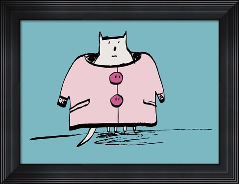 Framed Awkward Cat Print