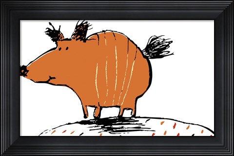 Framed Orange Dog Print