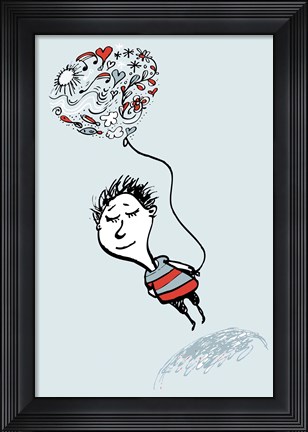 Framed Love Balloon Print