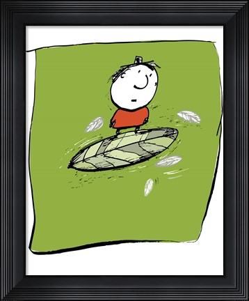 Framed Leaf Boy Print