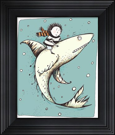 Framed Fish Boy Print