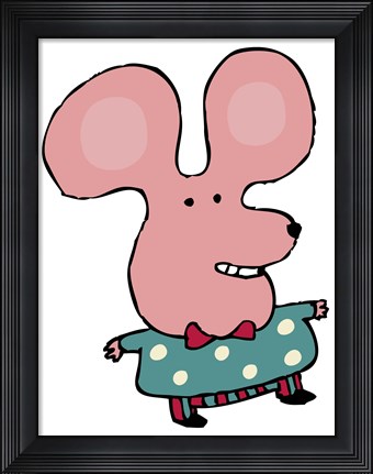 Framed Happy Mr. Mouse Print