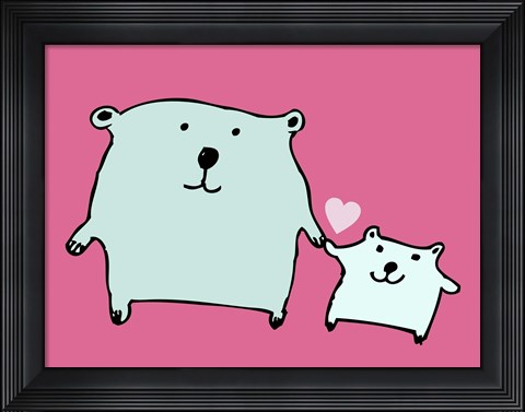 Framed Two Little Bears Print