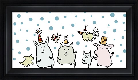 Framed Christmas Creatures Print