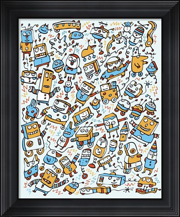 Framed Rocking Robots Print