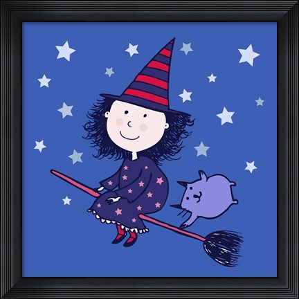 Framed Lovely Little Witch Print