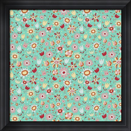 Framed Gorgeous Girly Flowers Print