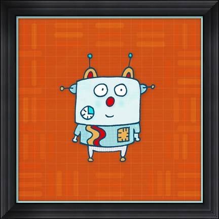 Framed Little Robot Boy Print