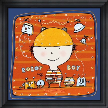 Framed Robot Boy 2 Print