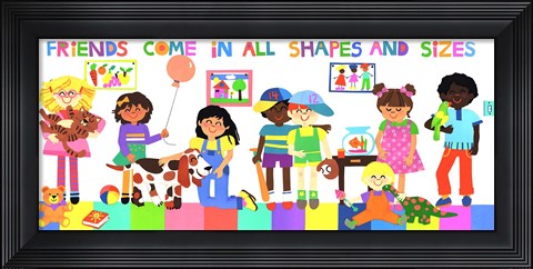 Framed Friends Come In All Shapes And Sizes Print