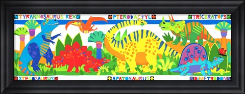 Framed Dinosaurs Print