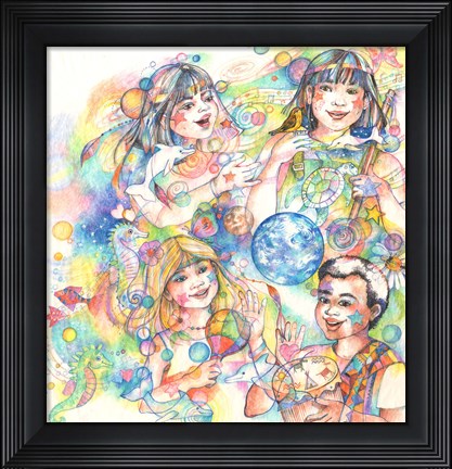 Framed Children &amp; Music Print