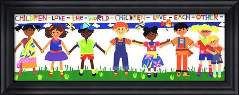 Framed Children Love the World Print