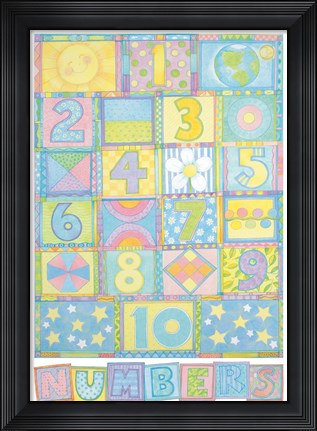 Framed Numbers Print