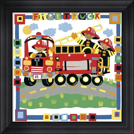Framed Firetruck Print