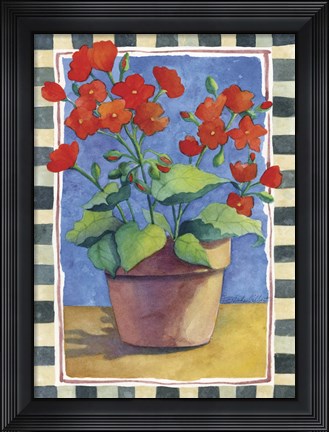 Framed Geraniums Print
