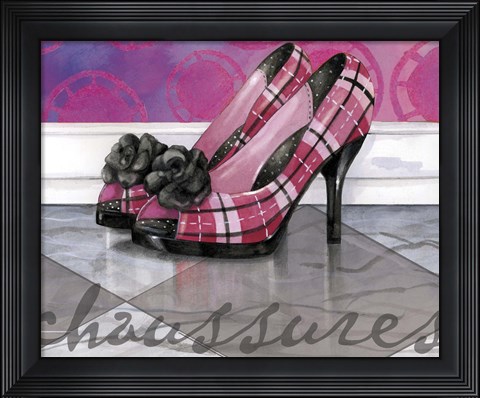 Framed Plaid Heels Print