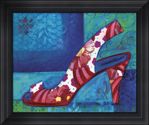 Framed Shoe Flower Print