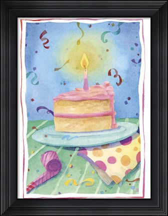 Framed Birthday Cake Print
