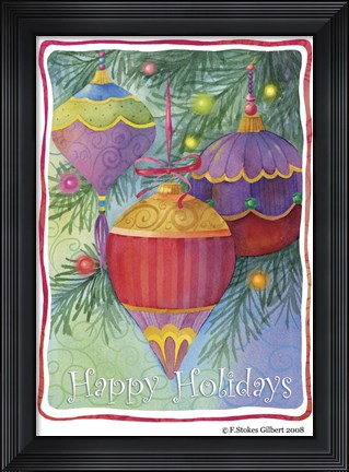 Framed Ornaments Print