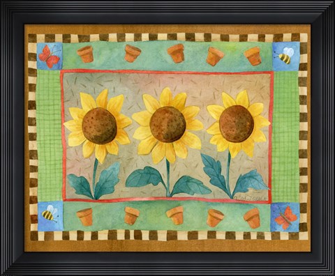 Framed Sunflowers Print