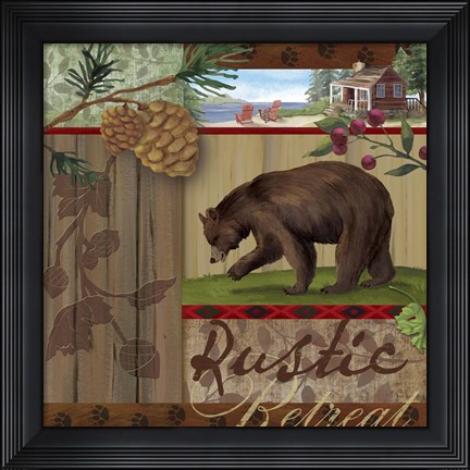 Framed Rustic Retreat I Print