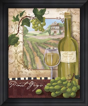 Framed Wine Country II Print