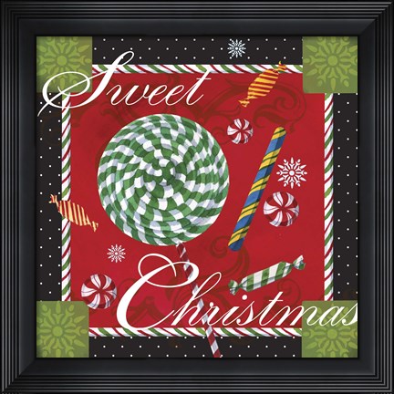 Framed Sweet Christmas I Print