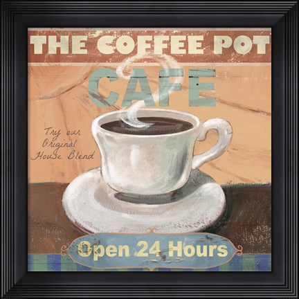 Framed Coffee Pot Print