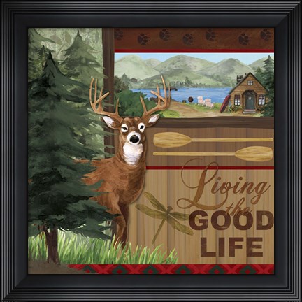 Framed Rustic Retreat IV Print