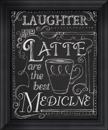 Framed Laughter &amp; Latte Print