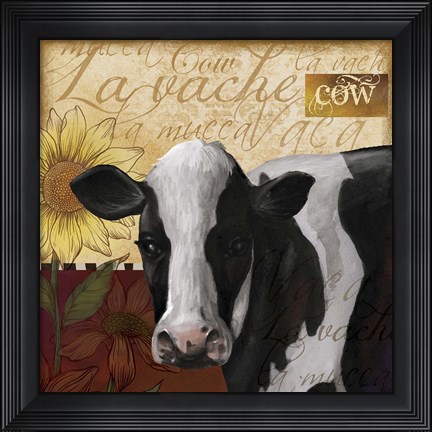 Framed Cow Print