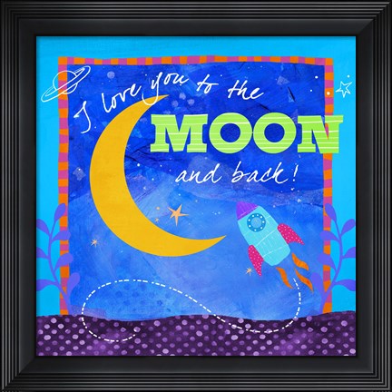 Framed To The Moon Print