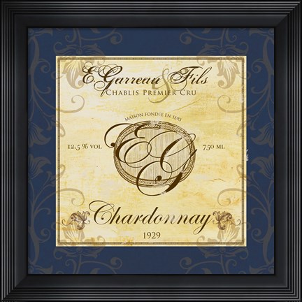 Framed Wine Label IV Print