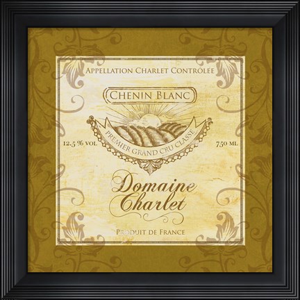 Framed Wine Label V Print