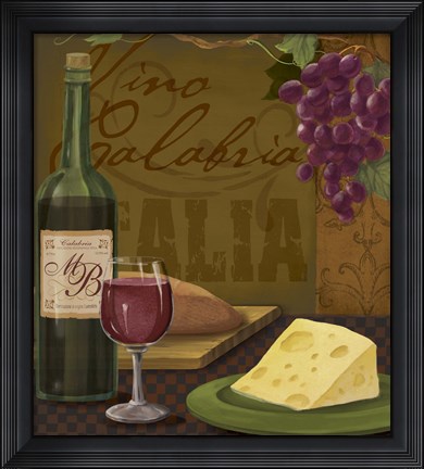 Framed Vino Calabria Print