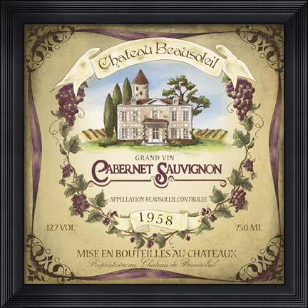 Framed Chateaux Beausoleil Print